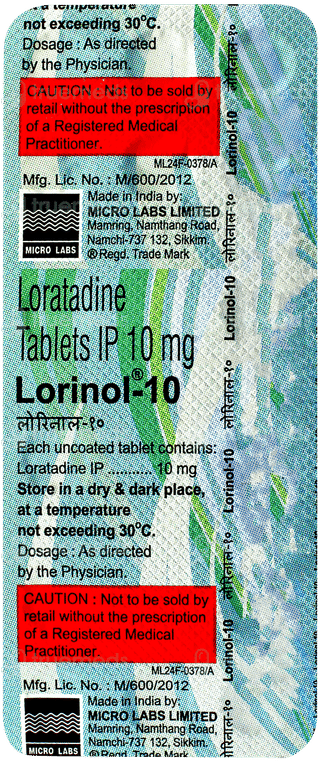 Lorinol 10 Tablet 15